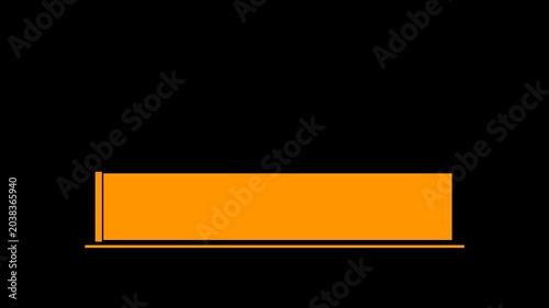 Modern orange lower third animation with clean broadcast style for titles, promos, news, and corporate videos. Dynamic professional motion graphic overlay with alpha channel