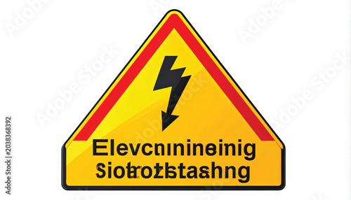 Warning sign high voltage electricity hazard.
