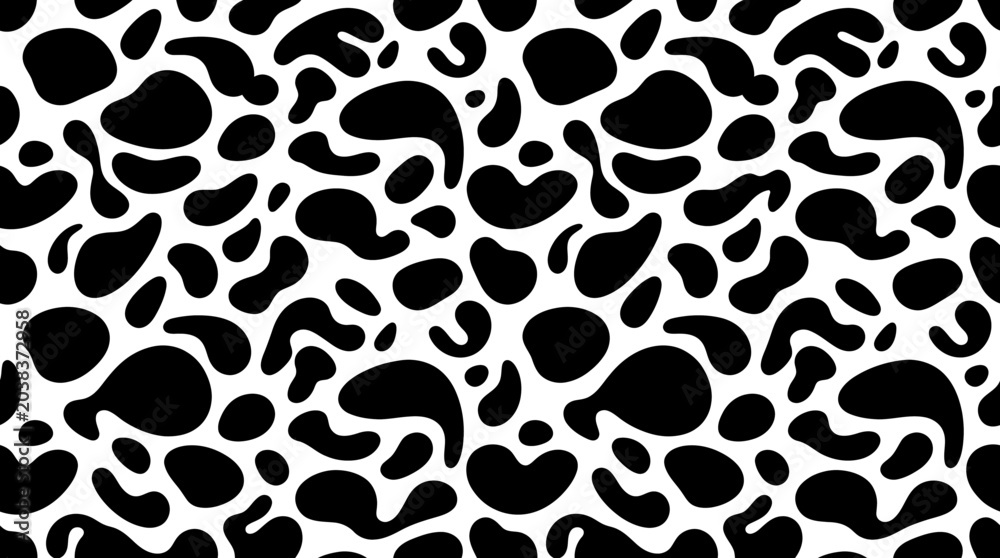 Fototapeta premium Black and white animal skin pattern.