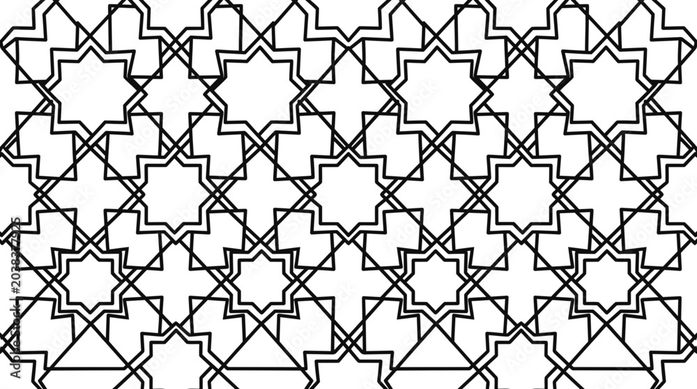 Obraz premium Intricate Geometric Pattern Seamless Background