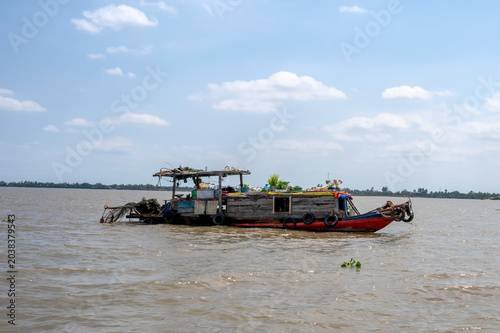 Fisherman on the Mekong River