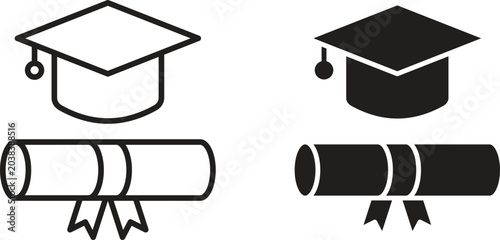 Foto Degree icon design for signs, logo, apps or website