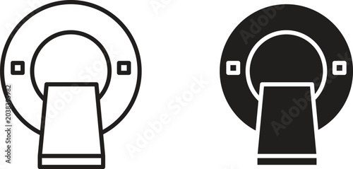 MRI icon design for signs, logo, apps or website