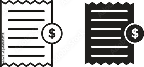 Фотография Payment receipt icon design for signs, logo, apps or website
