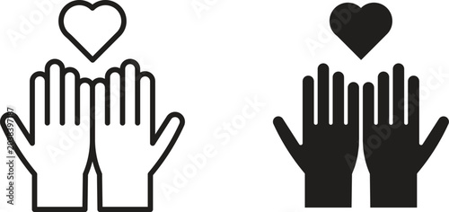 Photos Philanthropy icon design for signs, logo, apps or website