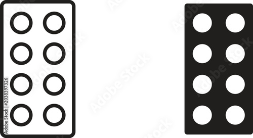 Bild auf Leinwand Pill blister pack icon design for signs, logo, apps or website