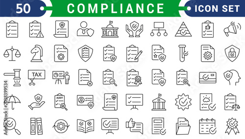 Bild auf Leinwand compliance icon set