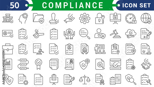 Canvas Print compliance icon set