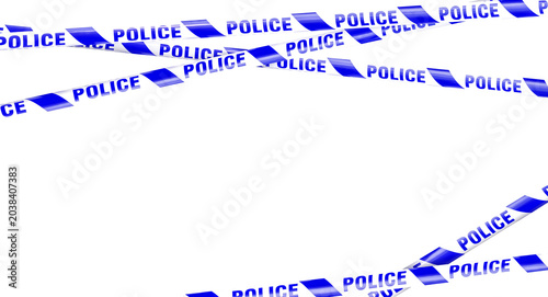 Police tape 3d transparent background