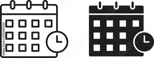 Schedule icon design for signs, logo, apps or website