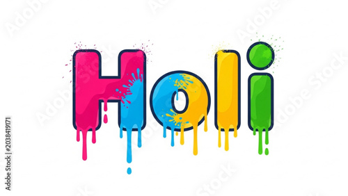 Photography People celebrate Holi with colorful powder and joyous emotions freely