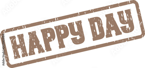 Canvastavla Happy Day vintage grunge stamp expressing cheerfulness for cards and positive me