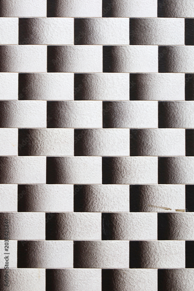 Obraz premium Black and white checkered facade background