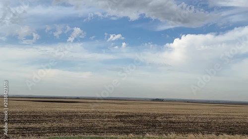 Wide Open Rural Farmland Landscape in Prairie Countryside