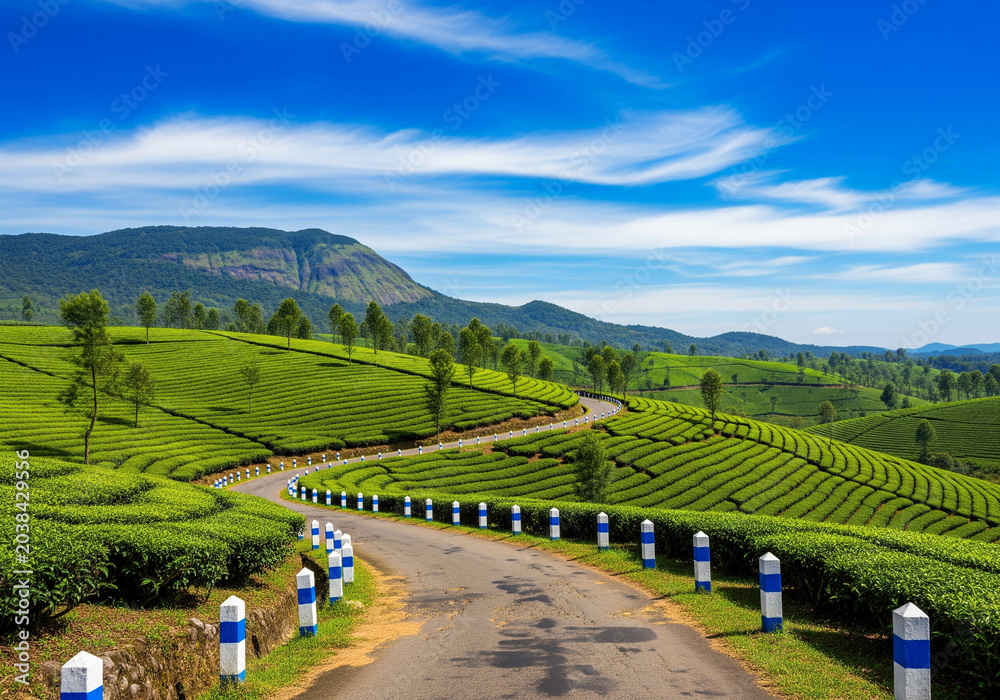 Fototapeta premium Tea Plantation Road