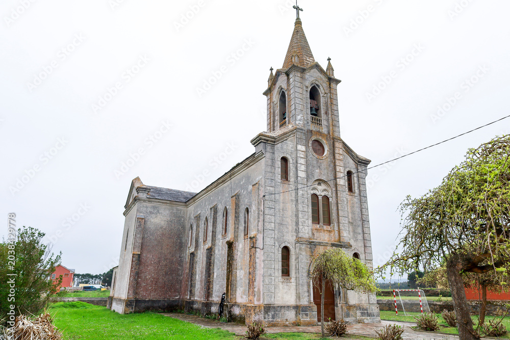 Fototapeta premium San Pedro church in Rinlo town, Galicia
