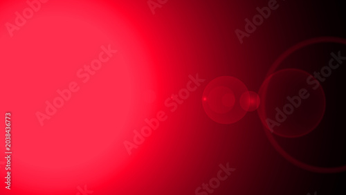 Obraz na płótnie Red light lens flare with ghostly circular optical effect, perfect for dynamic backgrounds or eyecatching design elements in digital projects