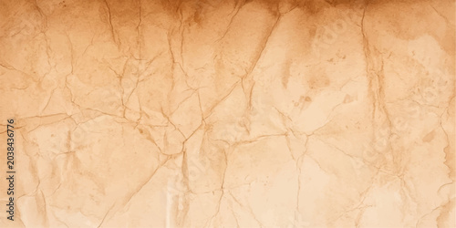 Bild auf Leinwand An aged, crumpled parchment with a gradient of warm brown tones, showcasing intricate textures and the passage of time