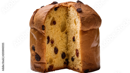 Konstfotografi Panettone cake with raisins and candied fruit