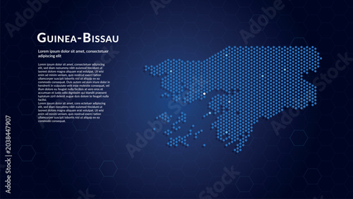 Canvastavla Map of Guinea-Bissau