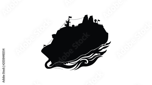 Foto cruise ship silhouette boat watercraft travel vacation