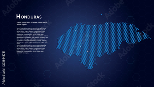 Photos Map of Honduras