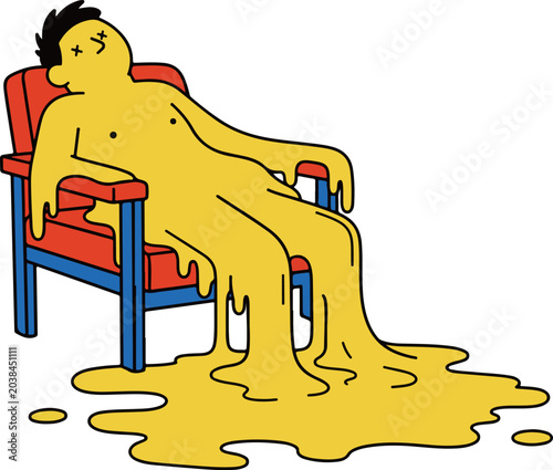 Melting Man in Chair