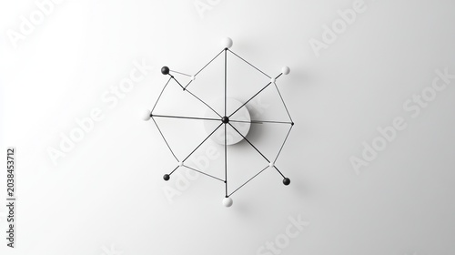 Abstract design with interconnected spheres