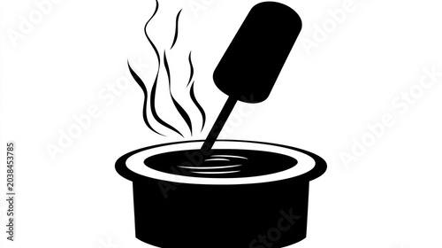 Nail polish dipping in a bowl