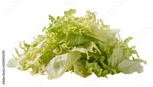 Photos Pile of fresh green lettuce leaves