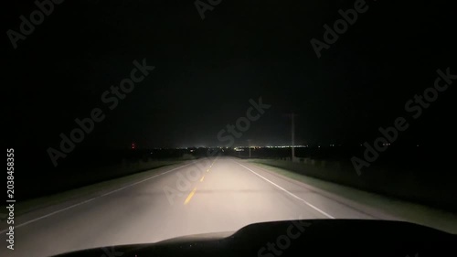 Night Highway Driving with Vehicle Lights and Motion 