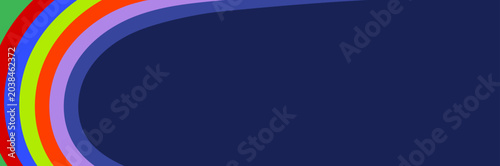 Fotografie Modern banner for sports championship featuring abstract multi colored curved lines