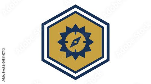 Fényképezés Compass Emblem Icon