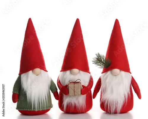 Christmas Gnome Trio Isolated, christmas gnome, holiday gnome