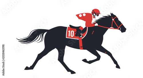 Foto Horse Racing Jockey Silhouette