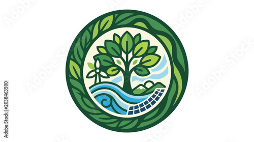 Photos Eco-friendly Renewable Energy Emblem