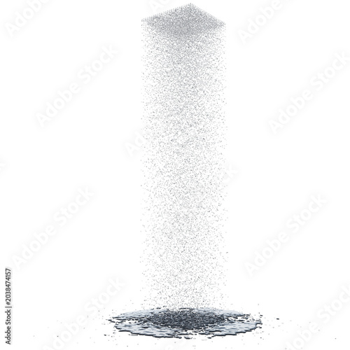 Water from tropical shower isolated transparent background photo realistic 3d rendering PNG 16 bit with alpha channel
