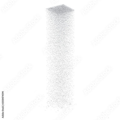 Water from tropical shower isolated transparent background photo realistic 3d rendering PNG 16 bit with alpha channel
