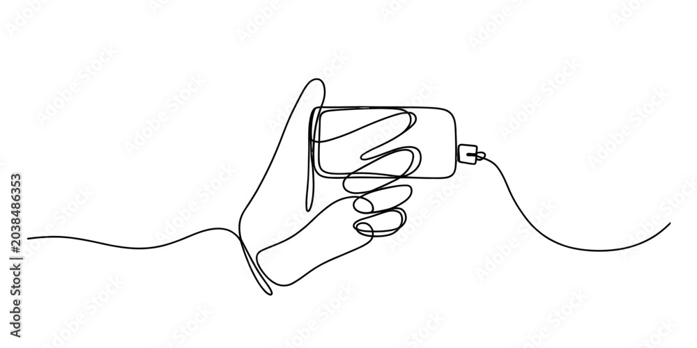 Obraz premium Two friends sitting together with arms raised in celebration, continuous line art style