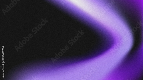 Schilderij op canvas Abstract purple and black grainy gradient background with a soft, blurred wavy light effect