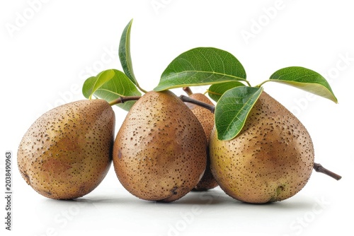 sapodilla, tropical fruit, close-up, macro photography, fresh fruit   