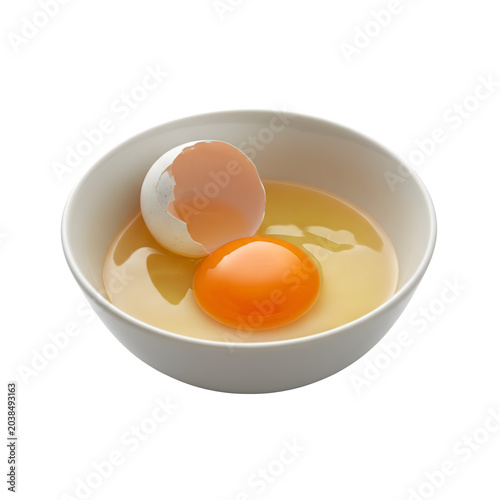 Raw Egg in Bowl PNG Transparent Background | Fresh Cracked Egg High Quality Image