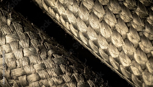 Close-up view of the intricate woven texture of a Kevlar ballistic panel, highlighting its strong and protective material properties.