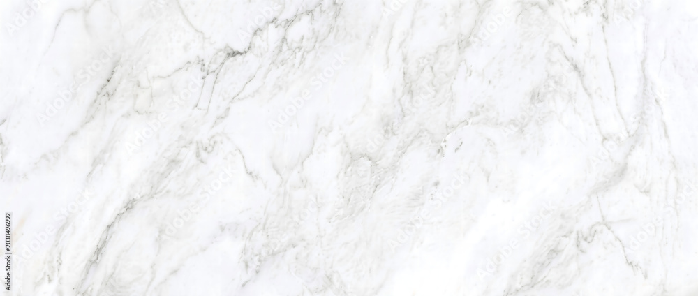 Obraz premium Marble background shows a beautiful white polished stone surface with natural organic grey vein paths