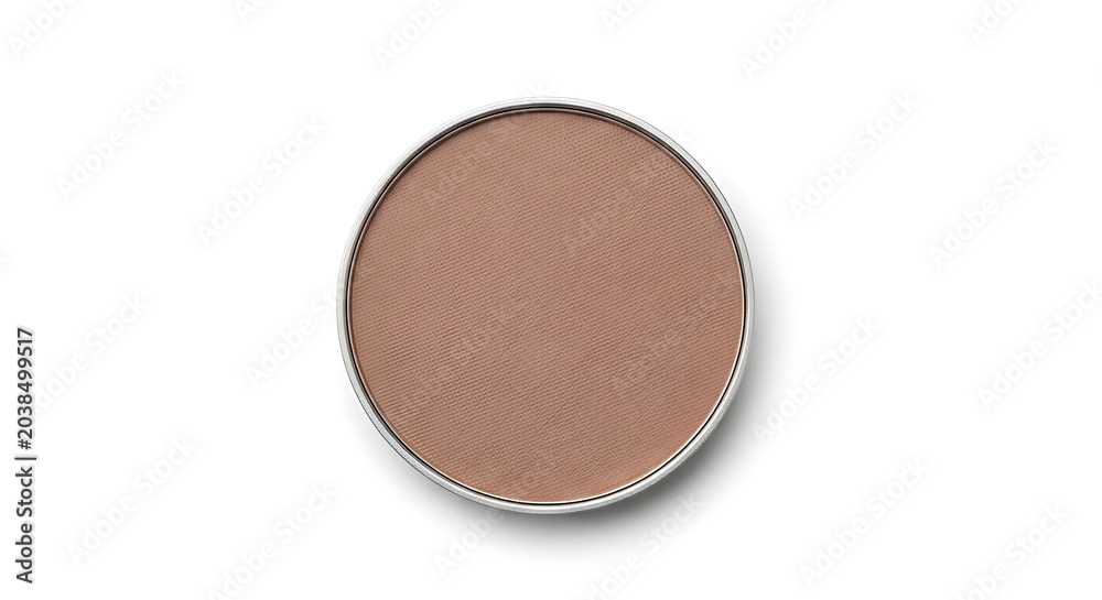 Fototapeta premium Professional makeup pan featuring natural brown powder for beauty and cosmetic applications