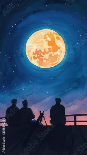 A Close-up Shot of a Watercolor silhouettes of a bustling cityscape with overlapping colors