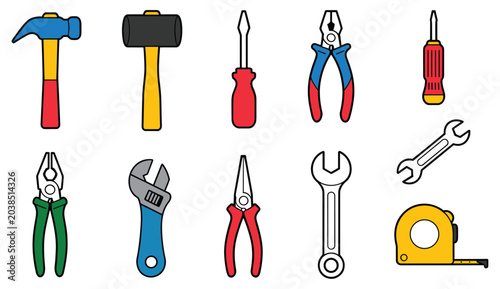Fotografie Tool Collection: A variety of construction and repair tools
