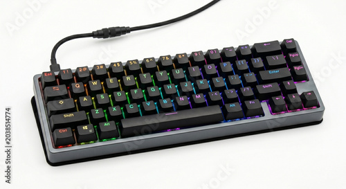 mechanical keyboard on a white background