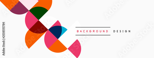 Foto Colorful overlapping circles create abstract design