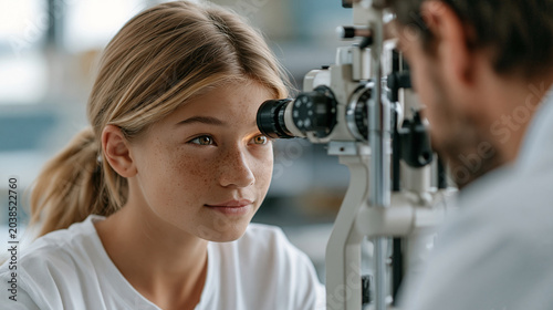 Eye Examination: A young gi...
